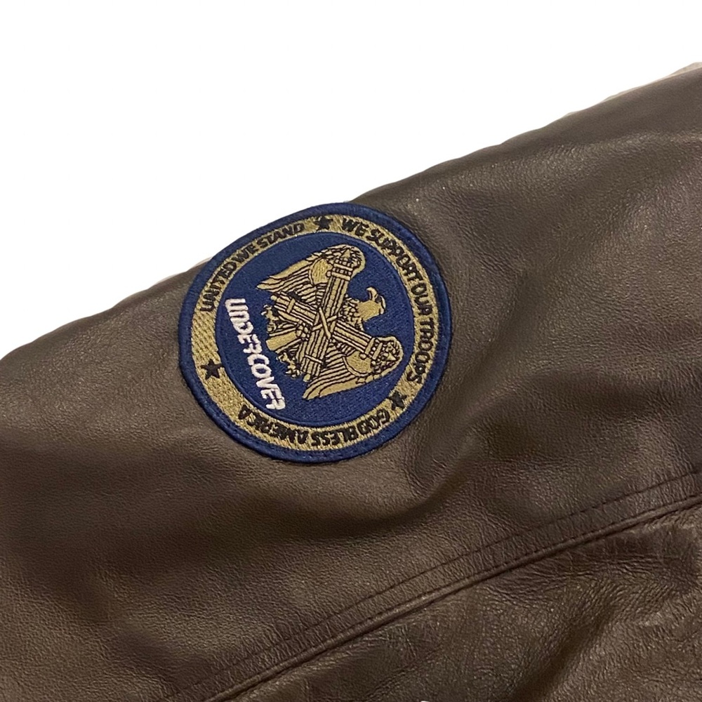 Bunkers Bay Leather Bomber Jacket - Top Gun Dealer Undercover w/ Patches - 3XL - Picture 6 of 9